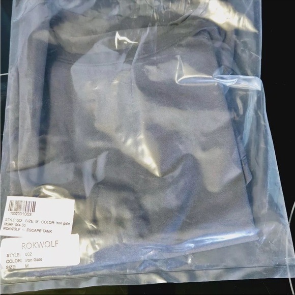 NWT ROKWOLF ESCAPE TANK TOP IRON GATE PIMA COTTON/ MODAL/SPANDEX FORM FIT sze XS - Picture 7 of 8